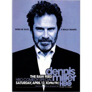 2003 Dennis Miller HBO Comedy Special Vintage Print Ad TV Show Promo Wall Art